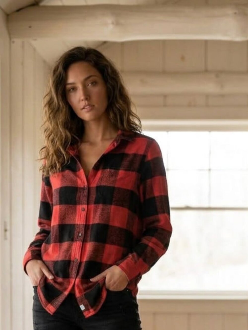 Woolrich Women's Buffalo Plaid 100% Cotton Flannel Shirt Size S